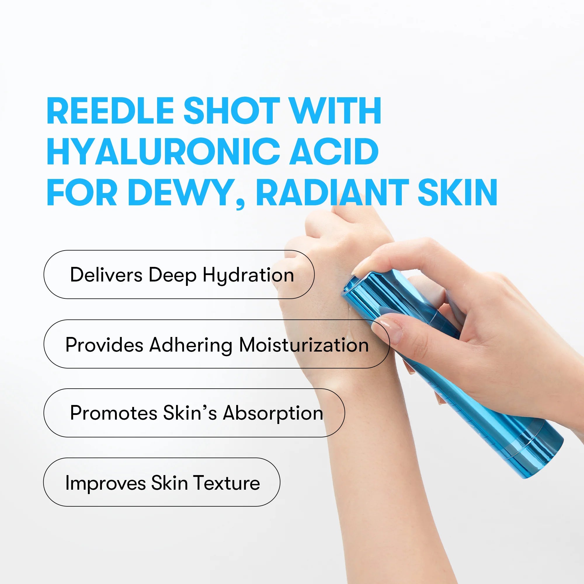 VT Cosmetics Hydrop Reedle Shot 100 ger djup återfuktning, förbättrar hudens fuktbalans och ger en strålande lyster