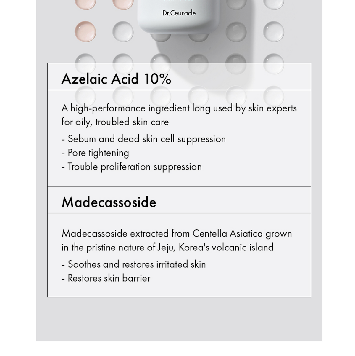 Dr. Ceuracle Azelaic 10 & Madeca Ampoule, 30ml