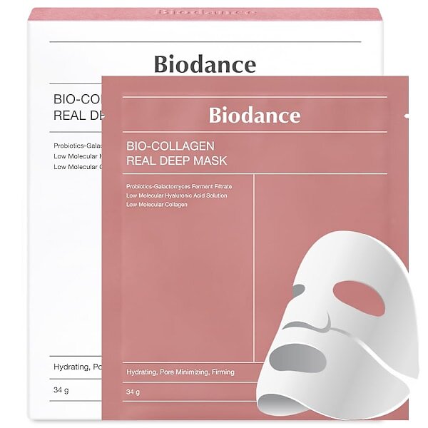 Biodance Bio-Collagen Real Deep Mask box med fyra hydrogelmasker à 34 g