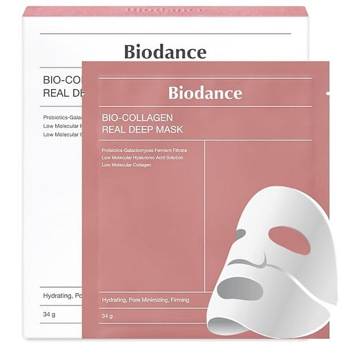 Biodance Bio-Collagen Real Deep Mask box med fyra hydrogelmasker à 34 g