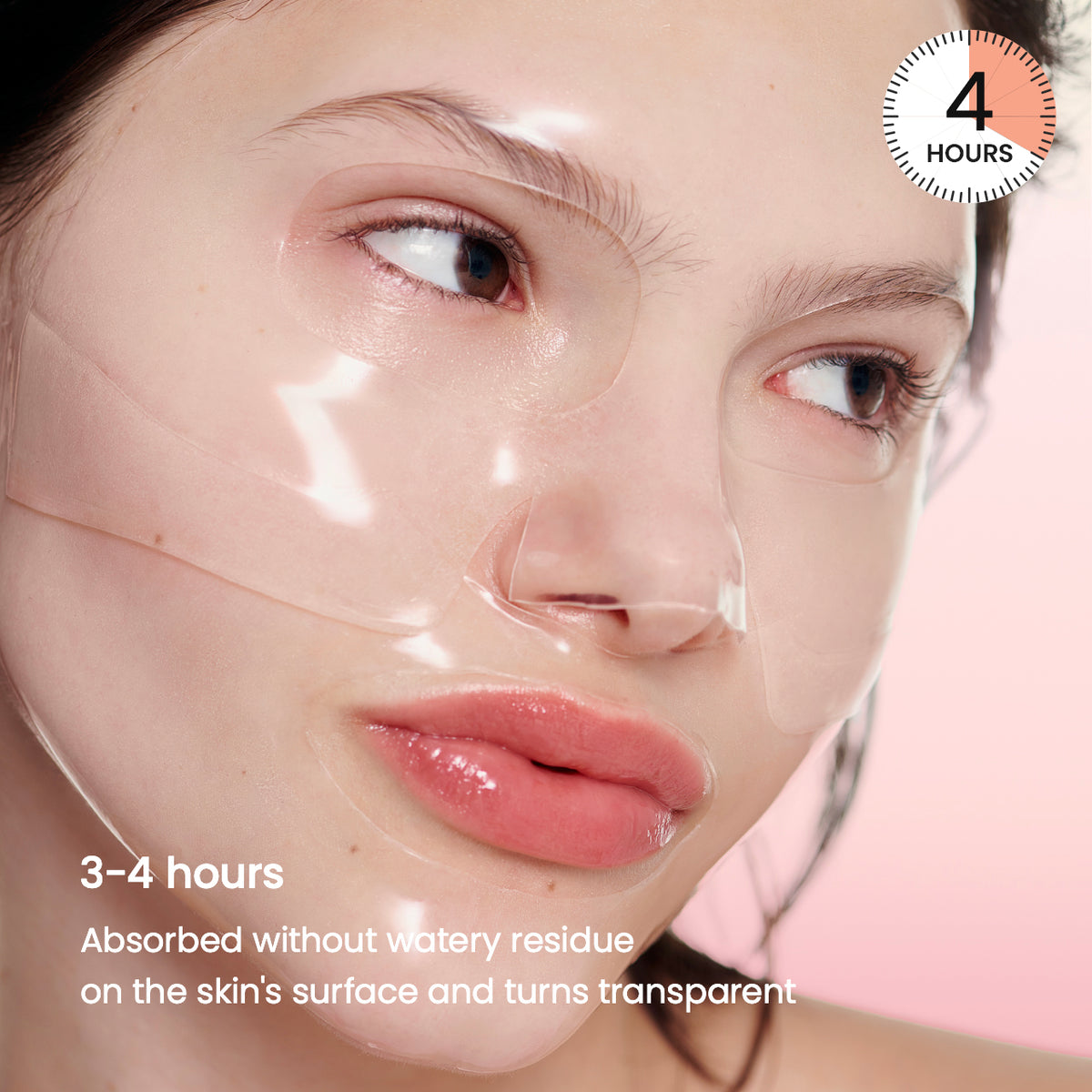 Biodance Bio-Collagen Real Deep Mask blir transparent efter tre till fyra timmars användning