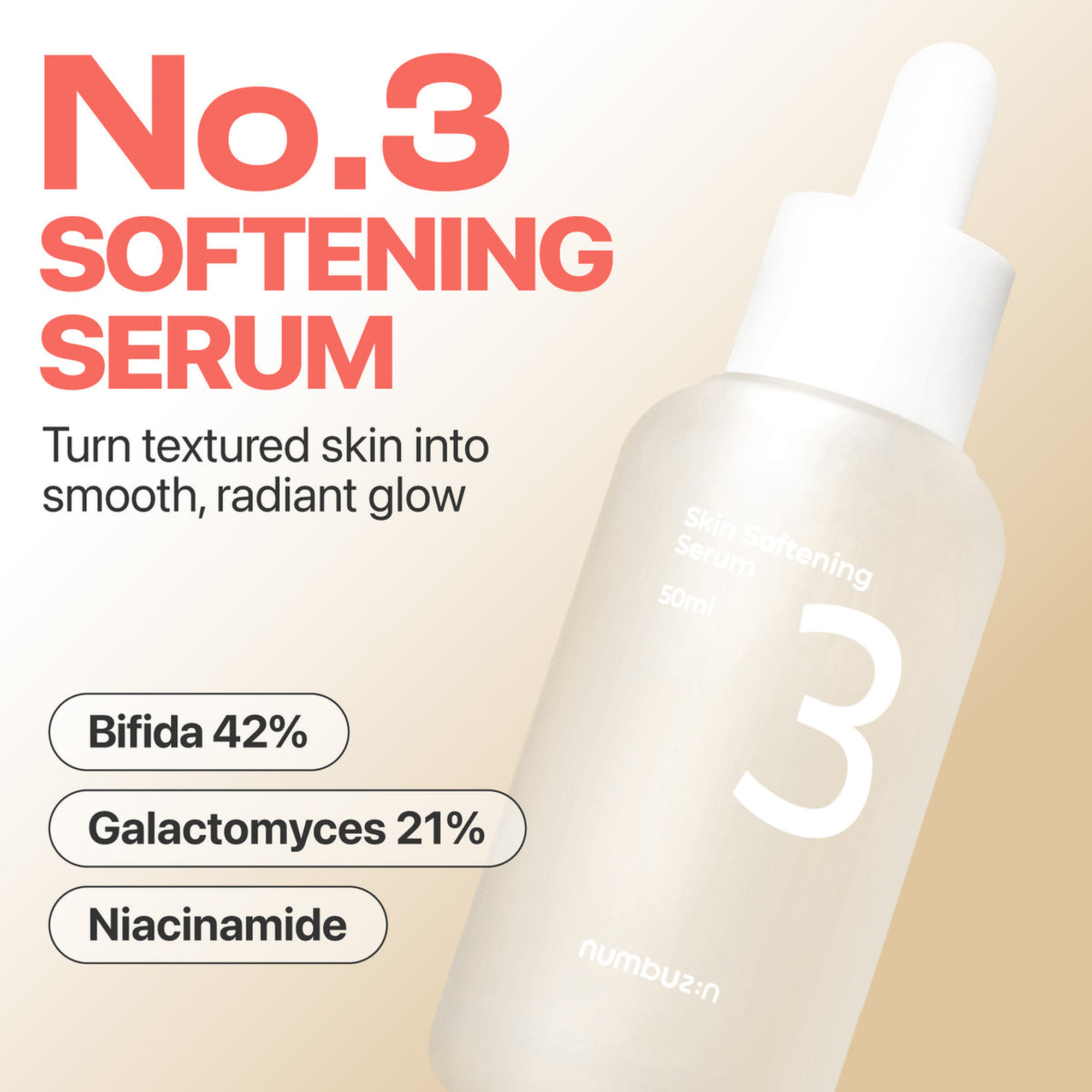 Numbuzin – No. 3 Skin Softening Serum – 50ml